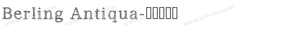 Berling Antiqua字体转换